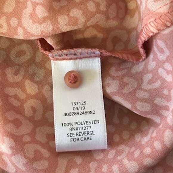 Juniors Candie's Sheer Animal Print Button Up Blouse Pink Size XS New! - Picture 5 of 7